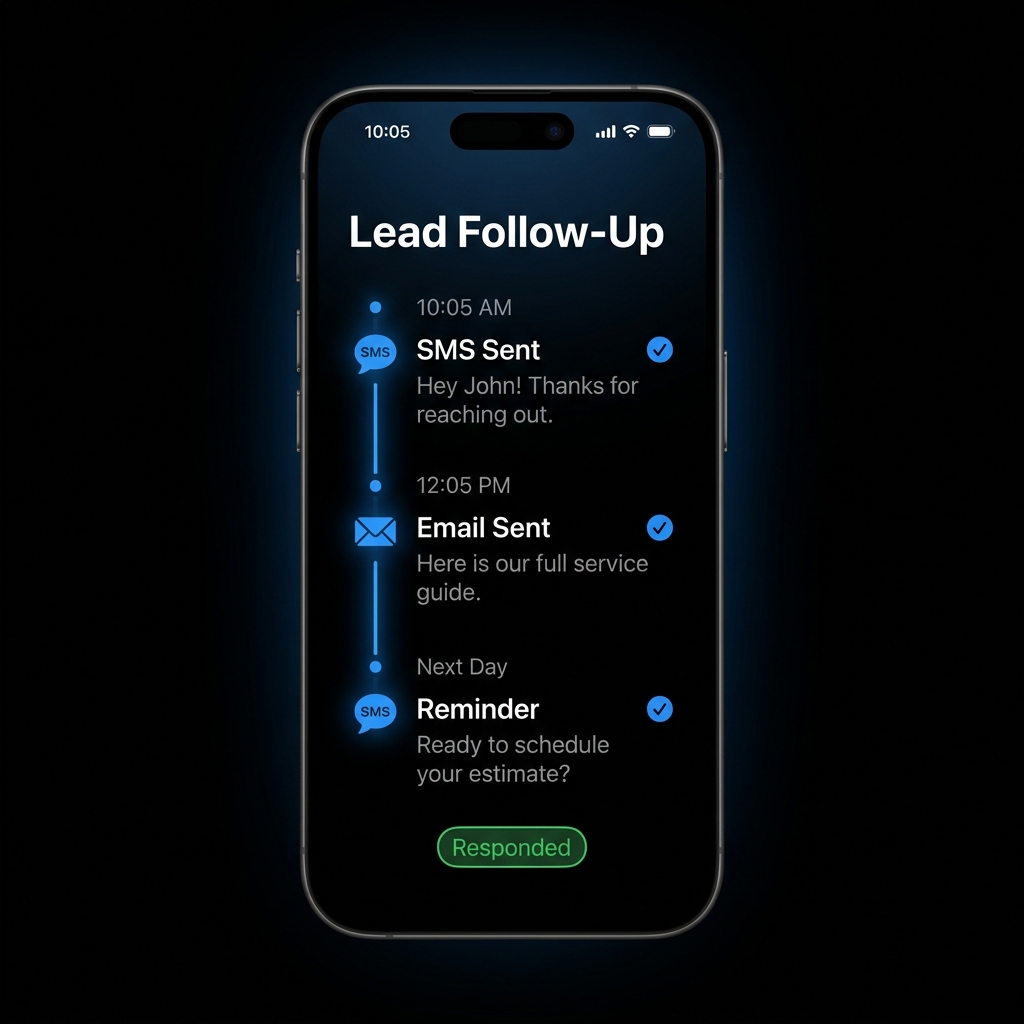 Automated lead follow-up timeline